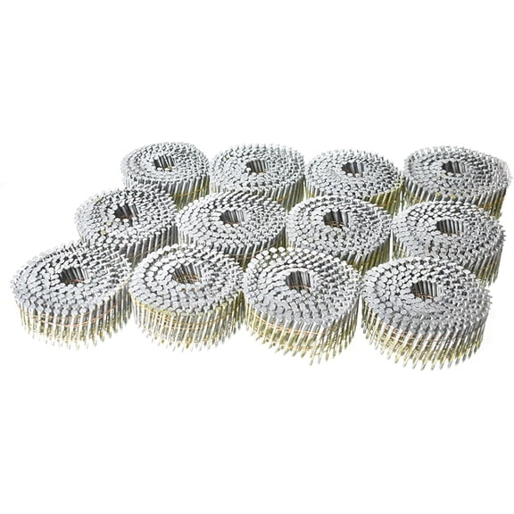 kimllier 3600 Count Siding Nails 2in x 0.092in 15 Degree Full Round Head Ring Shank Hot Dipped Galvanized