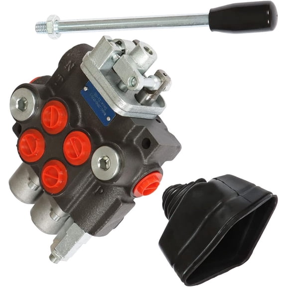 kimllier 3600 PSI, 11GPM Hydraulic Control Valve 2 Spool Adjustable Hydraulic Directional Joystick Control Valve for Tractor Loader