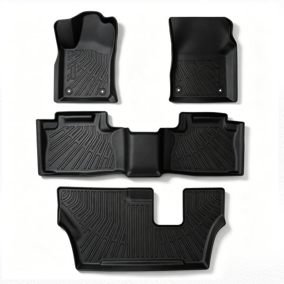 kimllier 4-Piece 3 Row All-Weather TPE Floor Liners For Dodge Durango 16-23 4 Floor Mats
