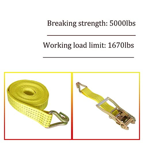Kimllier 20 Pack Tie-Down Straps 1.5 Inch X 15 Feet Ratchet Straps - View #10