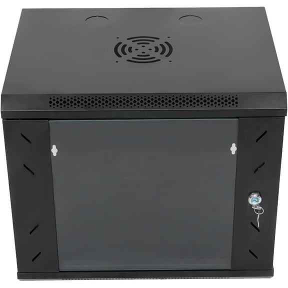 kimllier 9U Wall Mount Network Server Cabinet 15.5'' Deep Door Lock Rack Cabinet Enclosure Fit for IT Equipment, A/V Devices