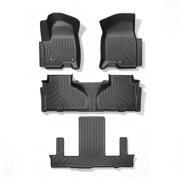 kimllier Floor Mat Liner 3 Rows 4 Pcs Black TPE For Chevy Tahoe Yukon Escalade 2021-2026