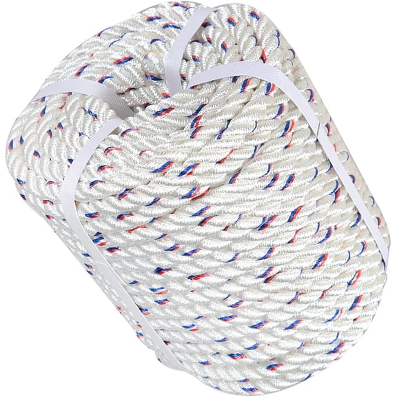 kimllier High Strength Braid Rope Nylon Pulling Rope Polyester Rope Multipurpose Bull Rigging 5/8 Inch x 150 ft 7200 lbs for Tree Pulling, Lifting Heavy Objects