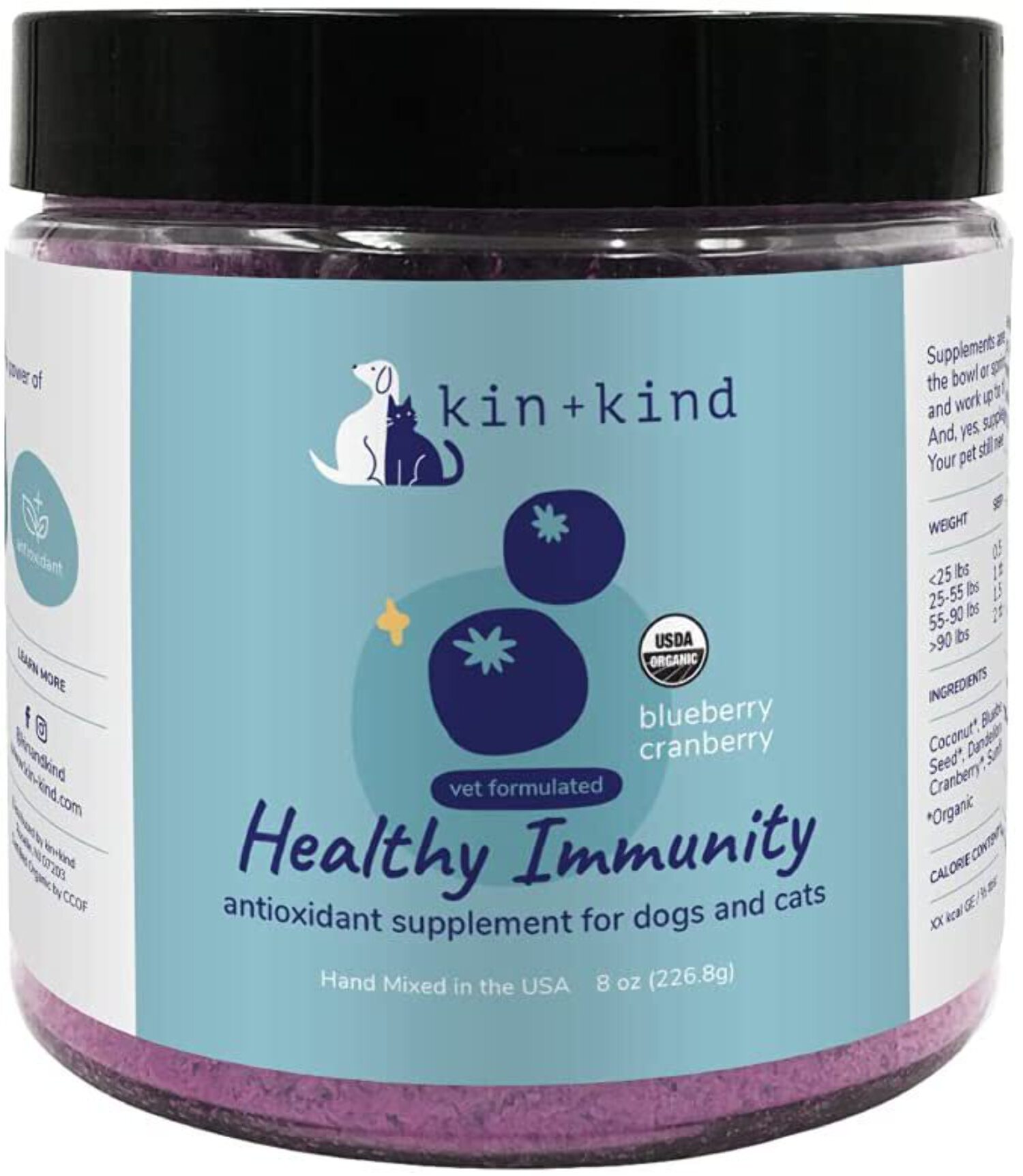 kin+kind Cranberry Supplement for Dogs and Cats 8 oz.