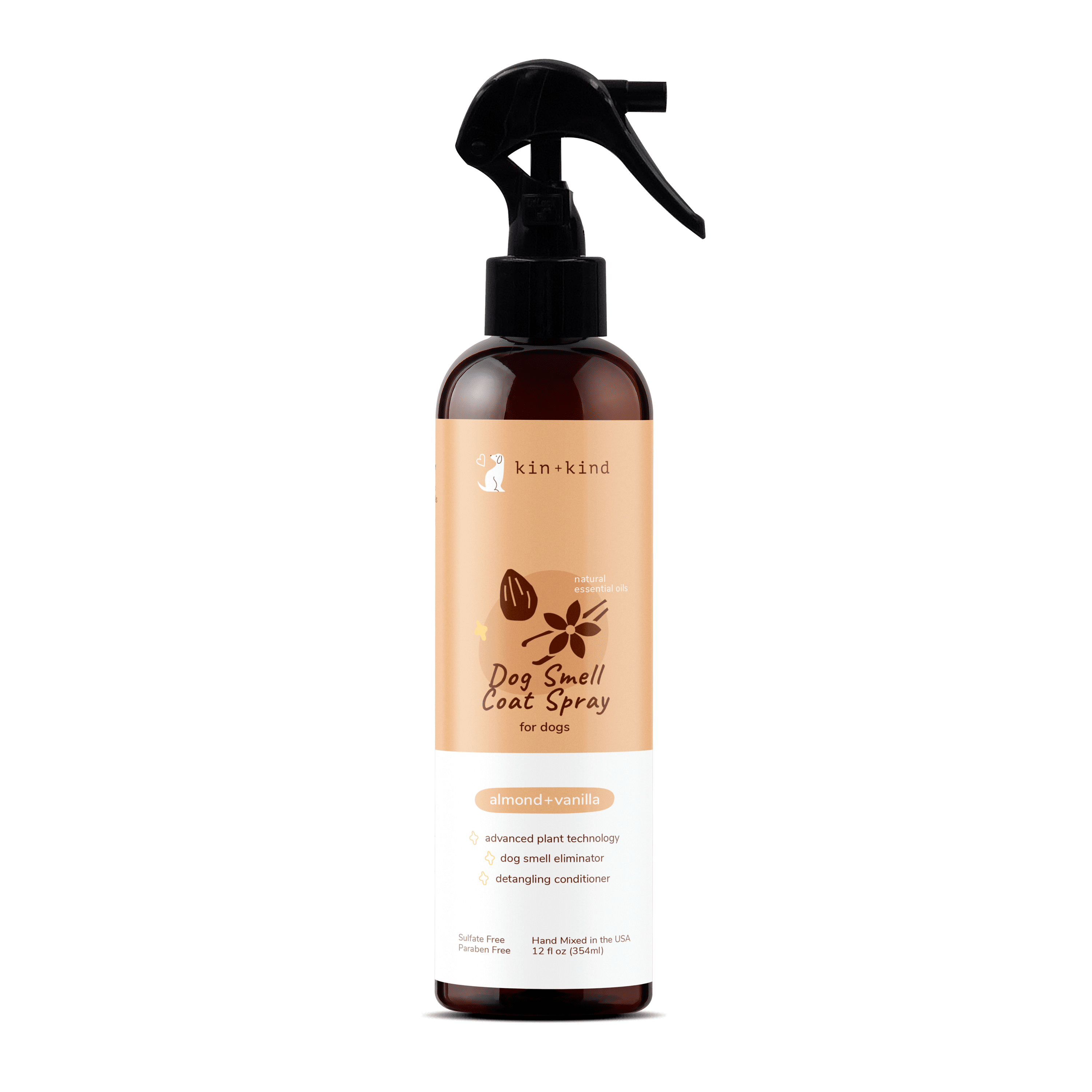 kin+kind Dog Deodorizing Spray Safe, Natural, & Easy to Use Pet Odor