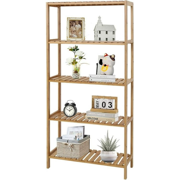 Bathroom Storage Shelf 4-Tier Bamboo Rack Organizer Multifunctional ...