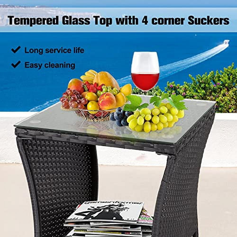 kinbor Patio Side Tables Outdoor, Outdoor Side Tables Set of 2, 2 ...