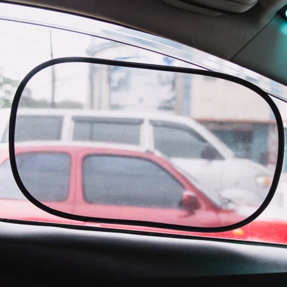 kinder Fluff Car Window Shade (4X Transparent Sunshades) - The Only Certified Car Window Sun Shade for Driver Proven to Block 99.95% UVR - Car Window Sun Protection - Large