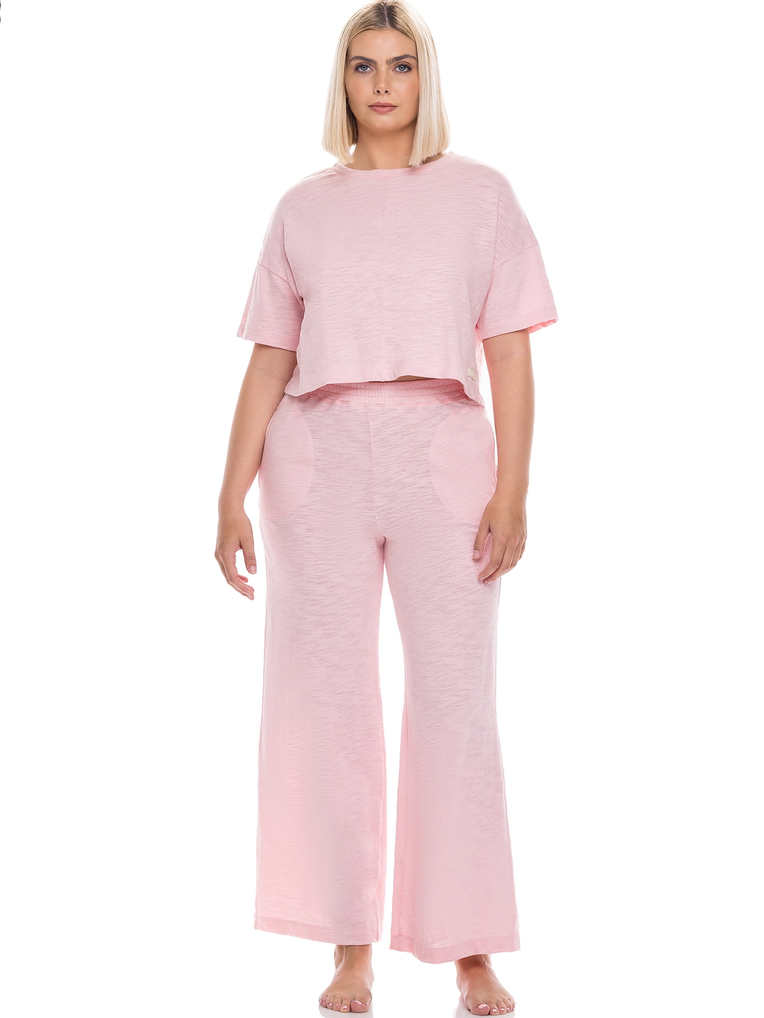 kindly Yours Colorblock Day & Night Short Sleeve Tee and Pant Set (Women’s)