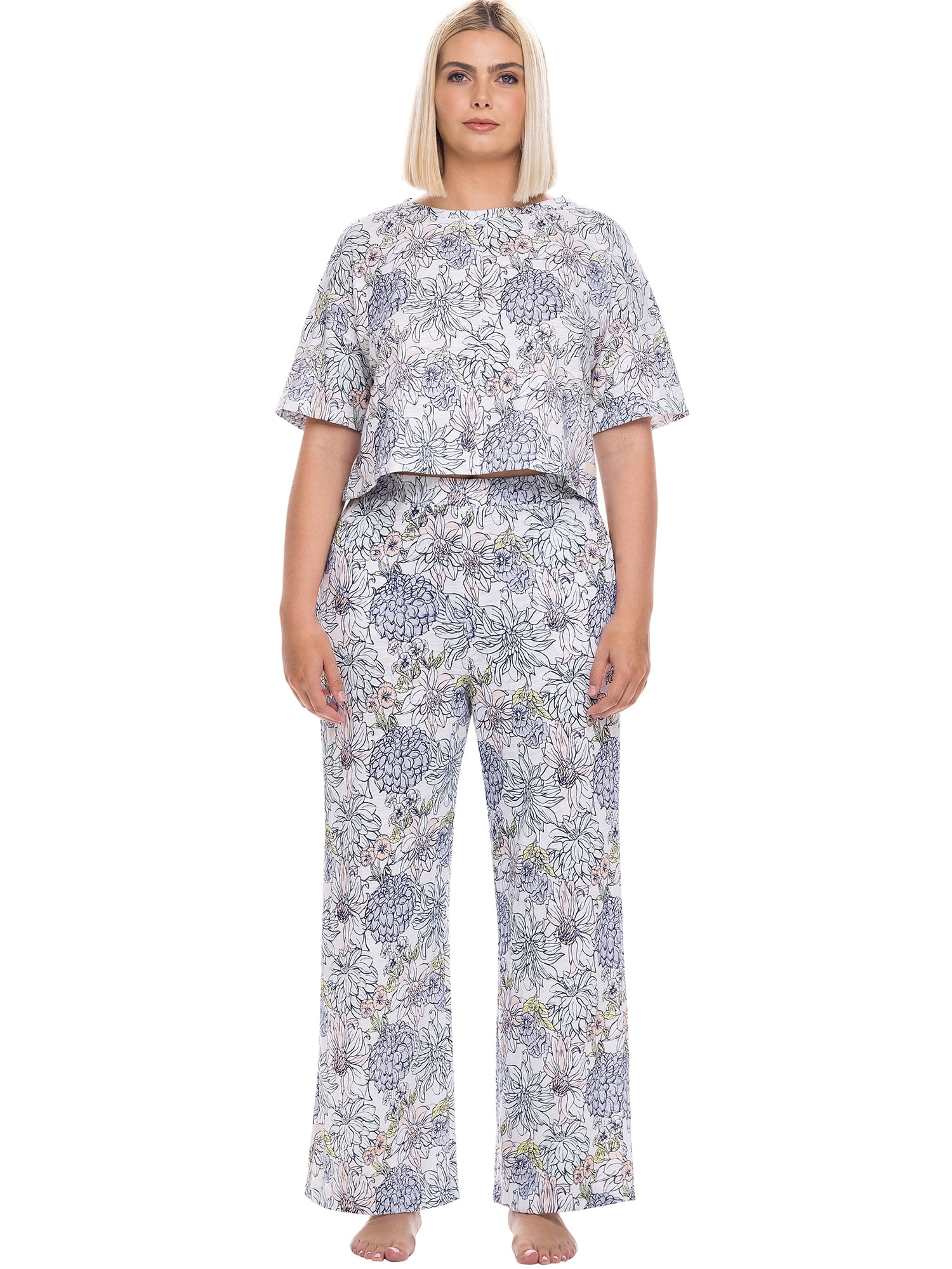 kindly Yours Colorblock Day & Night Short Sleeve Tee and Pant Set (Women’s)