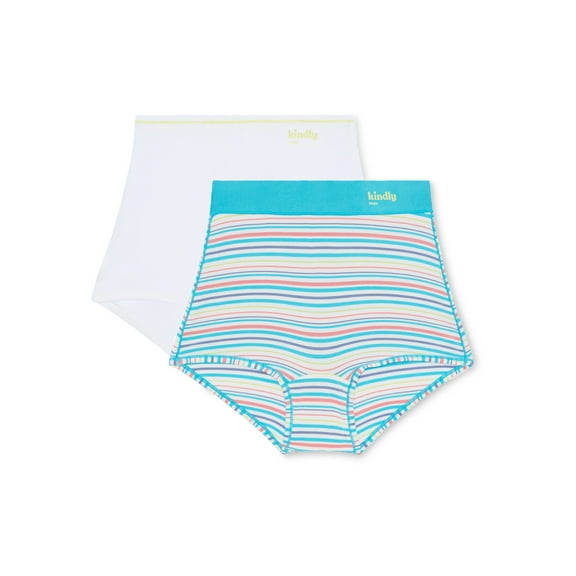 Kindly Yours Women’s Natural Comfort Cotton Modal Boyshort Underwear, 3-Pack, Sizes XS-XXXL