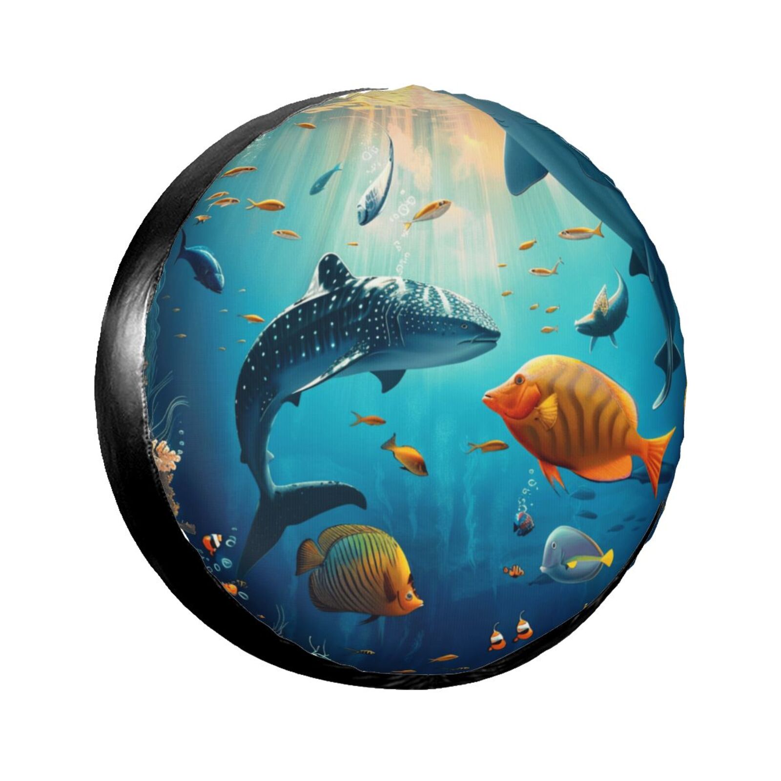 kinds of fish underwater Camping spare tire cover, wheel protector