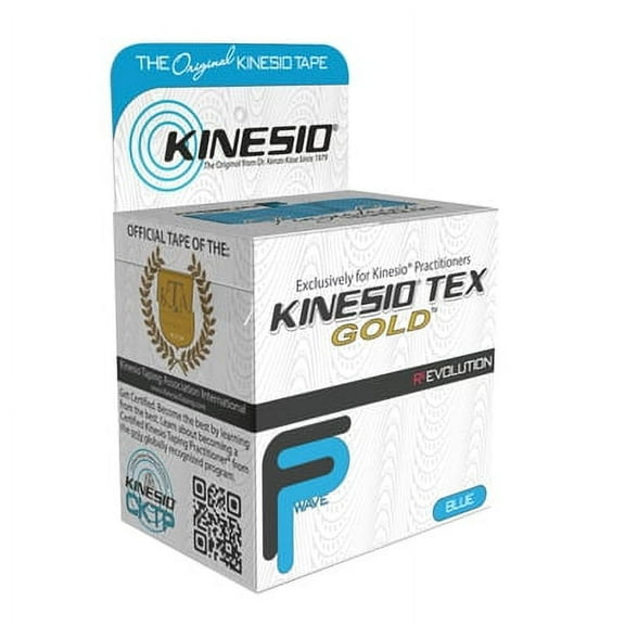 kinesio Tape, Tex Gold FP, 2" x 5.5 yds, Blue, 6 Rolls