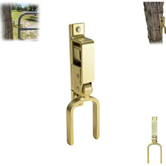 Latch – Heavy-Duty One-Hand Latch for Farm, Ranch & Backyard | Automatic Spring Lock, Rust-Resistant Steel, Easy Install on Wood, Metal & Pipe