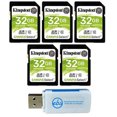 thumbnail image 1 of kingston 32gb sd memory card (5 pack) canvas select sdhc card class 10 uhs-1 (sds/32gb) bundle with (1) everything but stromboli sd & micro card reader, 1 of 4
