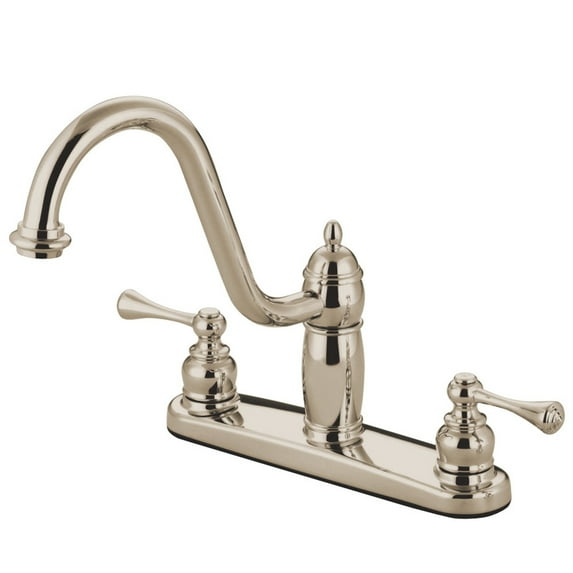 Kingston Brass KB1116BLLS Centerset Kitchen Faucet, Polished Nickel