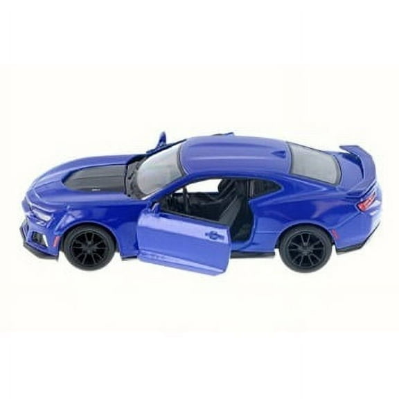 kinsmart 2017 chevrolet camaro zl1, blue 5399d - 1/38 scale diecast model toy car but no box