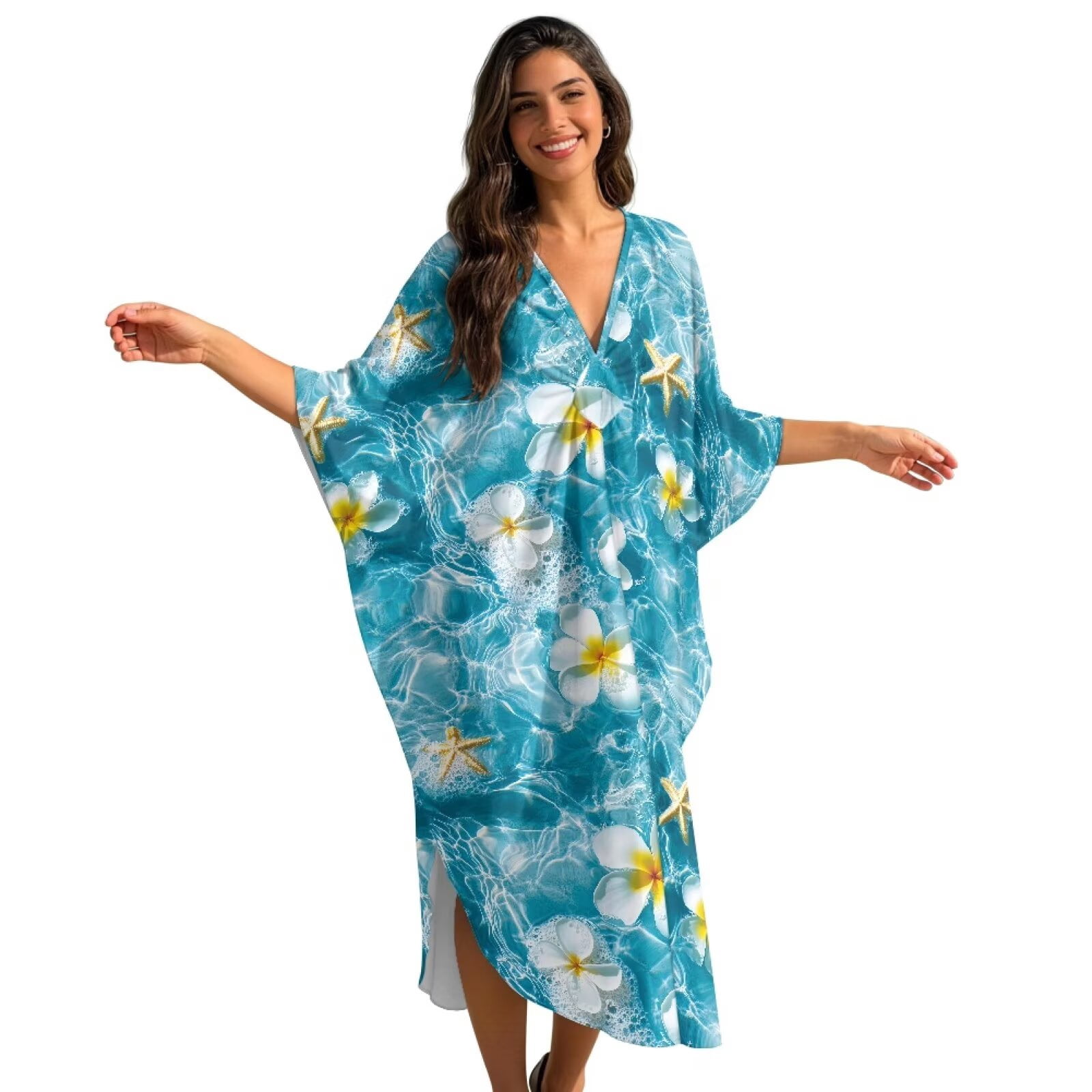 Kirablend Leilani Oversized Batwing Kaftan Cover-Up