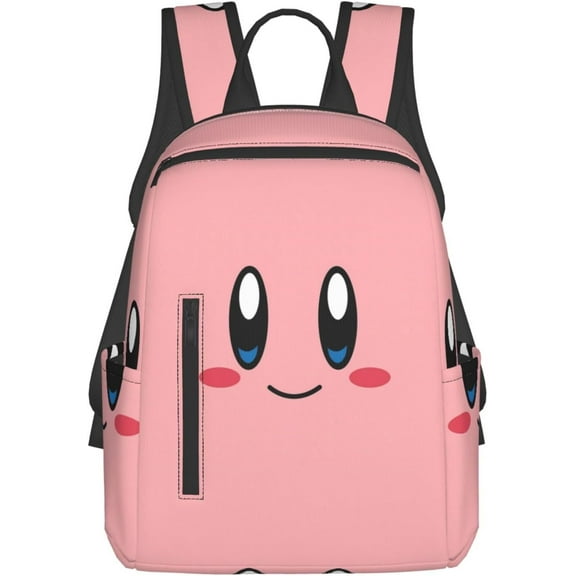 kirby 5 Cartoon Anime Stylish Backpack Travel Hiking Camping Daypack Book Bag Schoolbag Laptop Bags