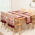 thumbnail image 1 of kiskick Christmas Tablecloth Christmas Style: Fine Workmanship Festive Pattern Snowflake Faceless Doll Decoration Stain-Resistant Christmas Home Chair Cover Table Mat for Home Holiday Elegance, 1 of 7