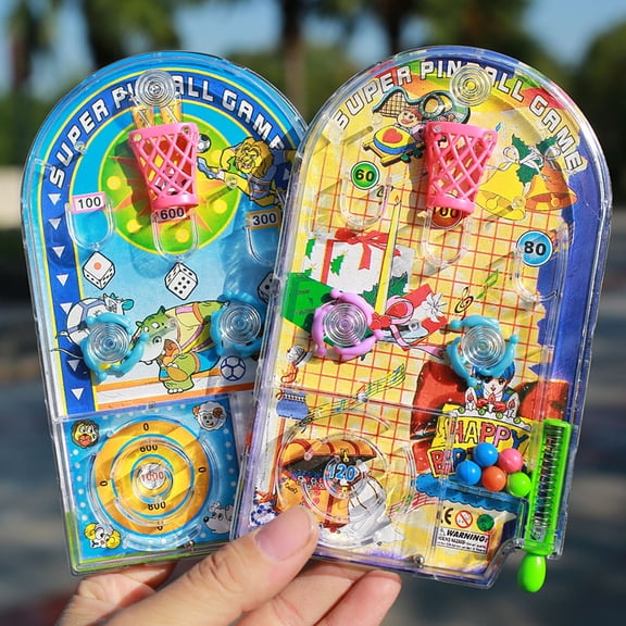 kiskick Classic Interactive Pinball Game - Portable Cute Pattern Board Game Pinball Machine for Parties