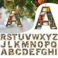 thumbnail image 1 of kiskick Unique Acrylic Bookcase Design Christmas Pendant - Alphabet Hanging Charm with Lanyard, Accessories for Living Room Decor, 1 of 8
