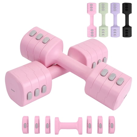 kisnbld Adjustable Dumbbell Set of 2, 4 in 1 Free Weights Dumbbells Set for Women with Fast Adjustment, Each 2lb 3lb 4lb 5lb Hand Weights Set for Home Gym & Outdoor Exercise Training