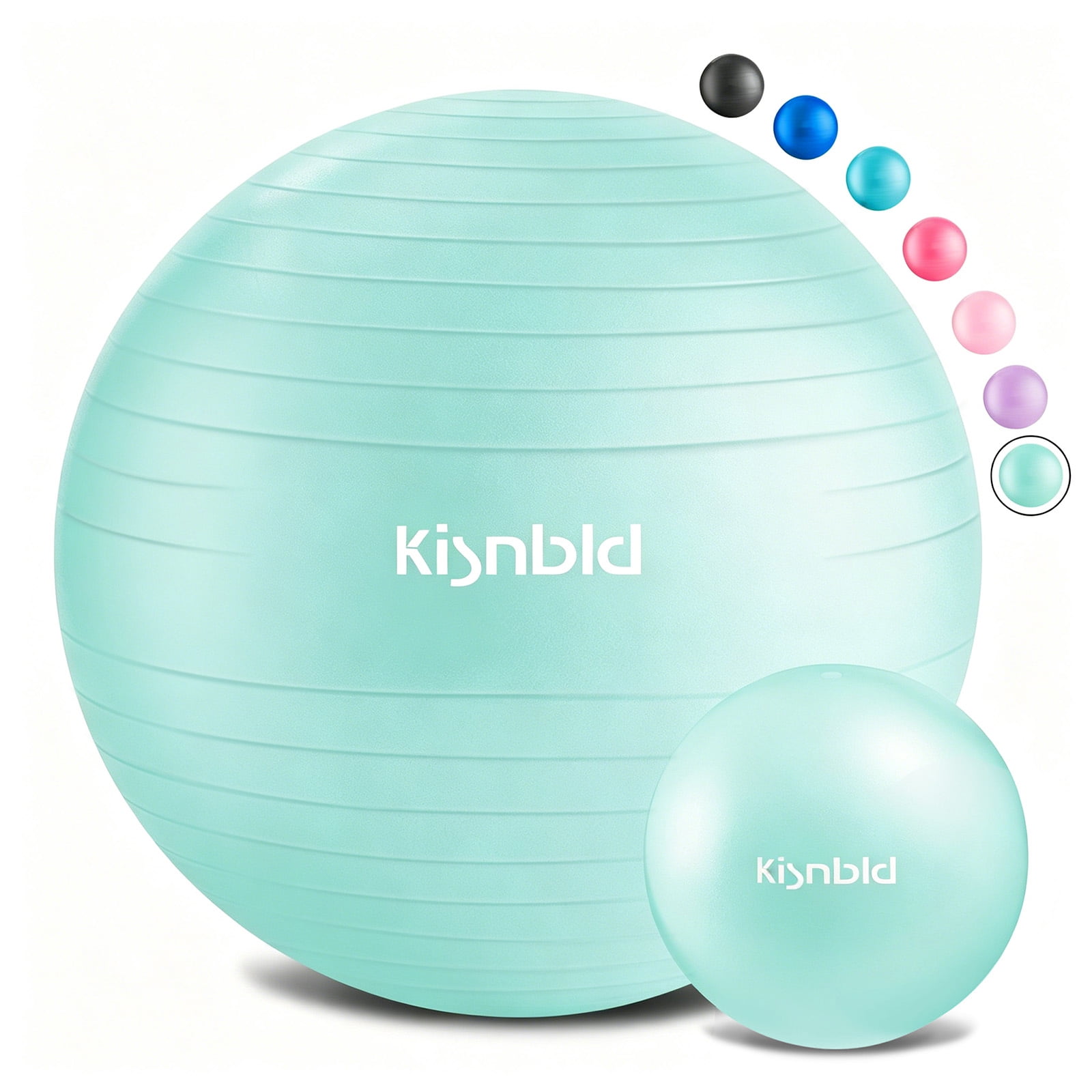 kisnbld Exercise Ball, Extra Thick Yoga Ball with Pilates Bal & Foot Pump, 3 Sizes Anti-Burst Home, Gym & Office Workout Equipment for Yoga or Sitting