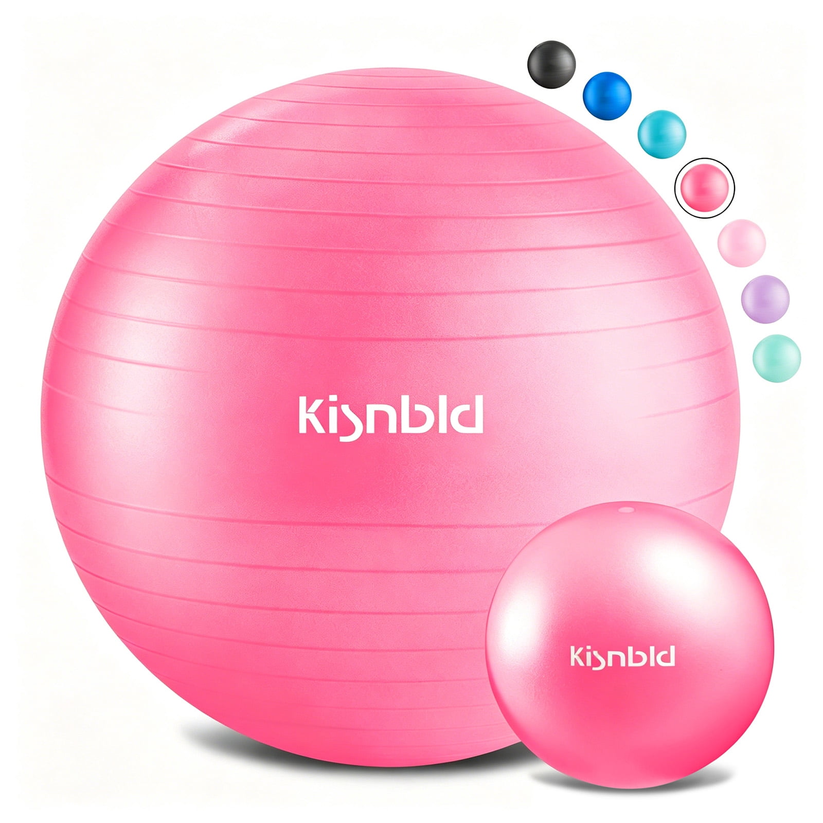 kisnbld Exercise Ball, Extra Thick Yoga Ball with Pilates Bal & Foot Pump, 3 Sizes Anti-Burst Home, Gym & Office Workout Equipment for Yoga or Sitting