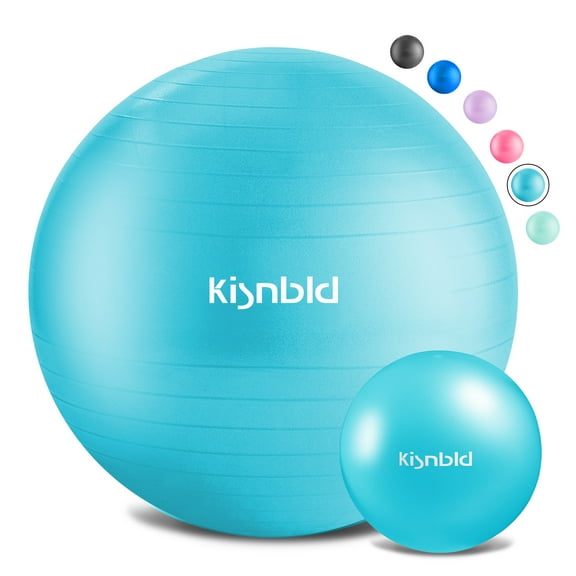 kisnbld Exercise Ball, Extra Thick Yoga Ball with Pilates Bal & Foot Pump, 3 Sizes Anti-Burst Home, Gym & Office Workout Equipment for Yoga or Sitting