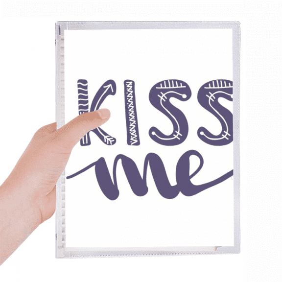 kiss me cute quote handwrite style notebook loose diary refillable journal statiry