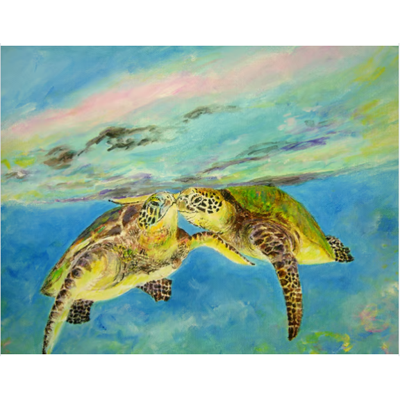 kissing turtles