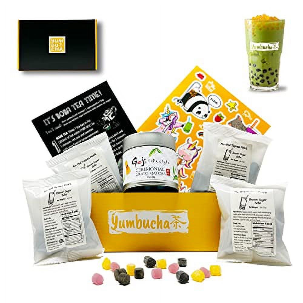 kit set tea making kit with matcha green tea powder & brown sugar