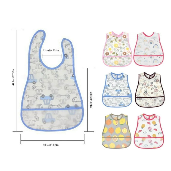 kitchen aprons Chef Apron Protective Apron For Baking Project Plastic Pink 1PC baby eating bib with round mouth