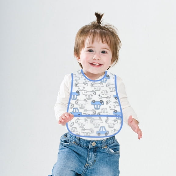 kitchen aprons Kitchen Apron Protective Apron For Messy Task Plastic Blue 1PC baby eating bib with round mouth