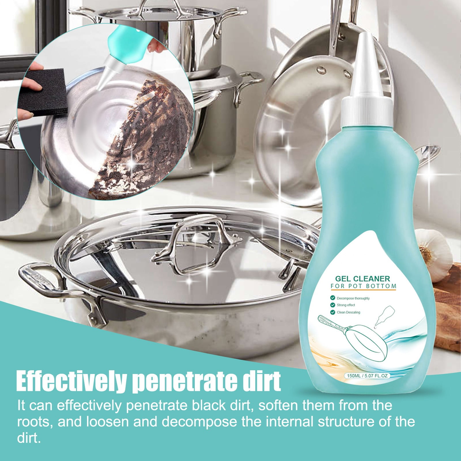 kitchen counter antibacterial cleaner spray Degreasing floor Gel