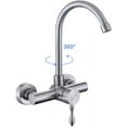 thumbnail image 1 of kitchen faucet Wall-mounted faucet concealed type 304 stainless steel hot and cold sink faucet single lever laundry pool kitchen universal rotation@B, 1 of 4