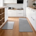thumbnail image 1 of Behome 2 Pack Kitchen Mats, Cushioned Anti Fatigue Rugs, Non-Slip Waterproof Comfort Standing Mats for Kitchen, Office, and Floor, 17.3"x30"+17.3"x47", Grey, 1 of 7