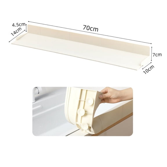 kitchen sink edge protector splash guard with water barrier and slope drainage