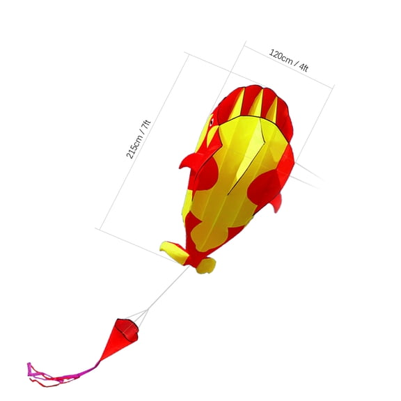 kite 3D Kite Huge Frameless Soft Parafoil Whale Flying Kite