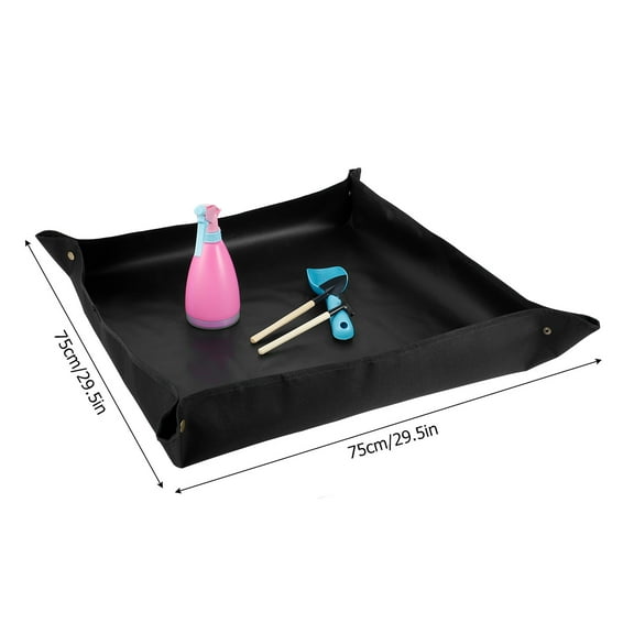 kitwin 5Pcs Garden Tools Set Miniature Planting Tool Mini Portable Transplanting Tool Kit with Shovel Rake Spraying Bottle Transplanting Pot Mat for Succulent Bonsai Small Plants