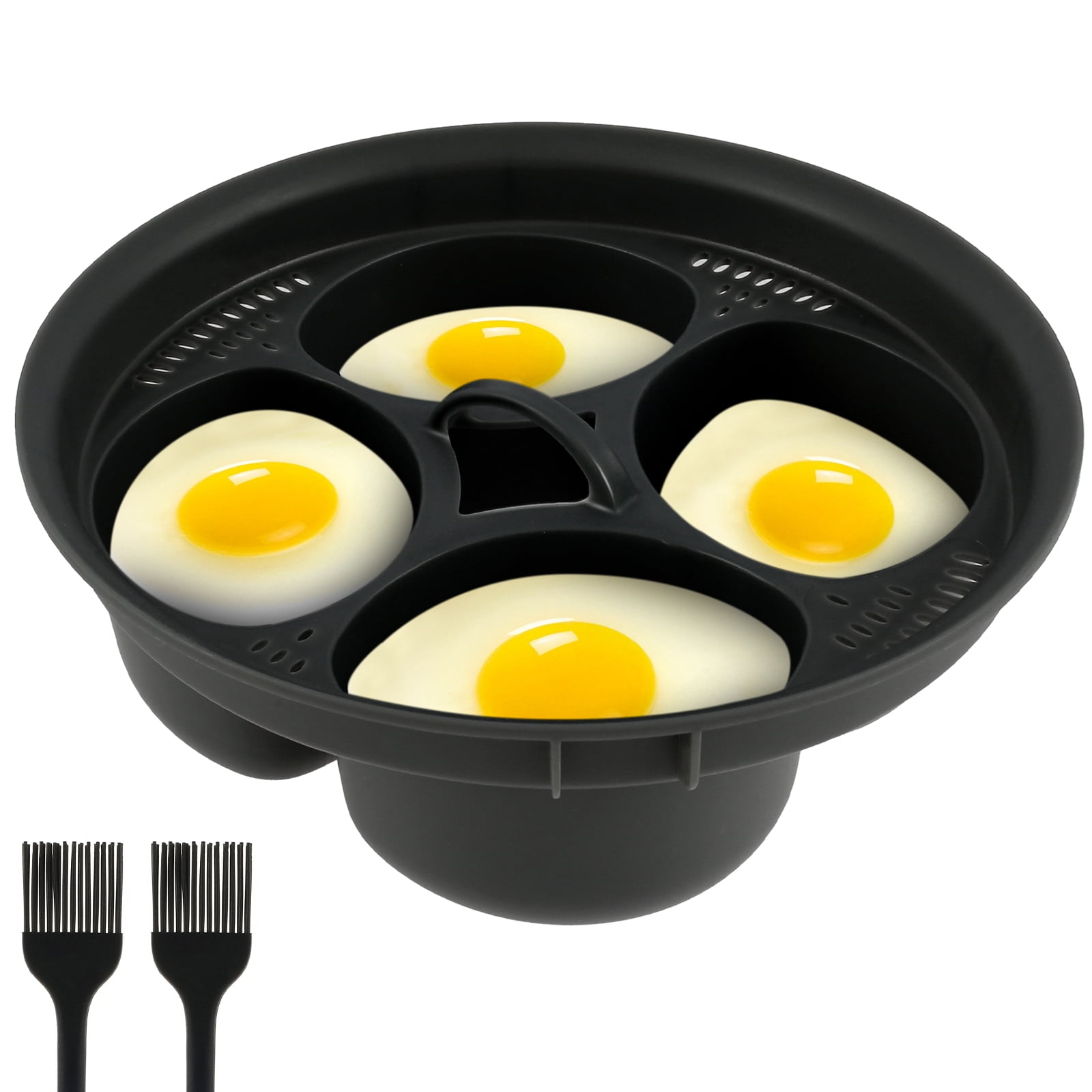 kitwin Egg Bites Molds with 4 Compartment NonStick Egg Poacher Insert