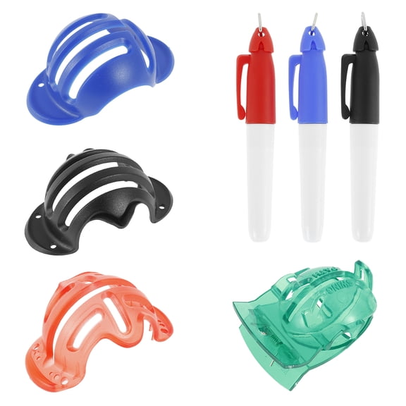 kitwin Golf Ball Line Marker Golf Ball Marker Line Drawing Alignment Tool with 3 Color Pens for Better Alignment Putting 3 Line Golf Ball Line Liner Stencil for Outdoor Golf Training