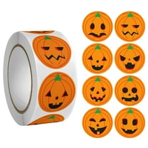 kjfeif 1 Roll Of 500 Stickers Halloween Sticker Label Decoration, 1 inch Cute Self Adhesive Gift Stickers Envelope Seals Paster for Halloween Decorations