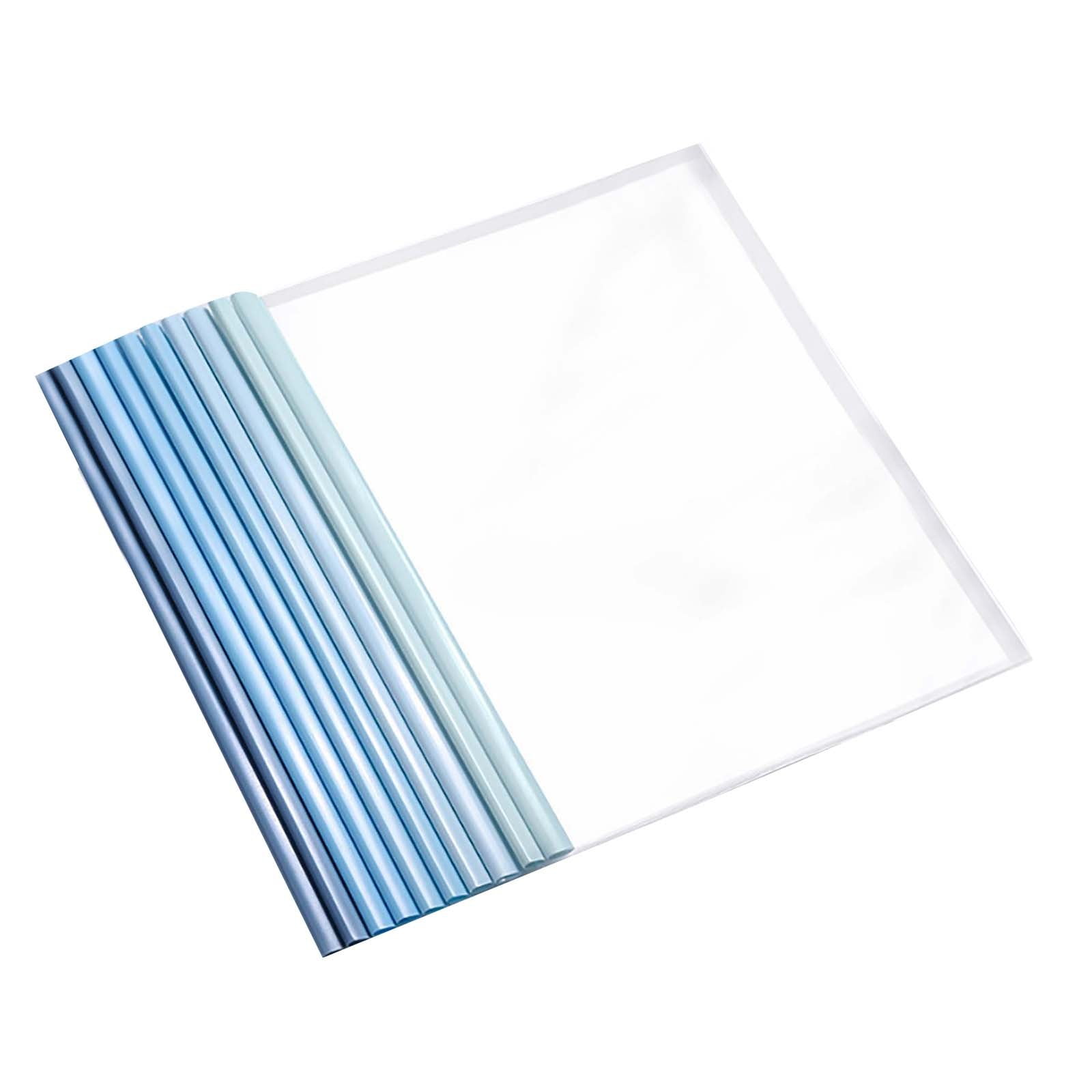 kjfeif 10 Pack Report Covers with Sliding Bar 7mm Clear Report Covers