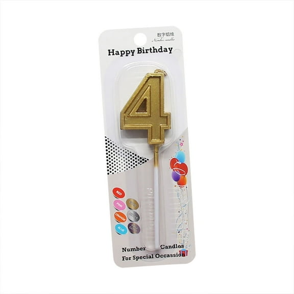 kjfeif 10-Pieces Numeral Birthday Candles - Cake Numeral Candles Number 0-9 Glitter Cake topper Decoration for Birthday,Wedding Anniversary,Party Celebration (Gold)