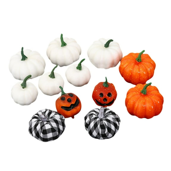 kjfeif 12PCS Foam Mini Pumpkin Halloween Thanksgiving Autumn Pumpkin Decoration Prop for Autumn Thanksgiving Home Party Halloween Holiday Farmhouse Decorations