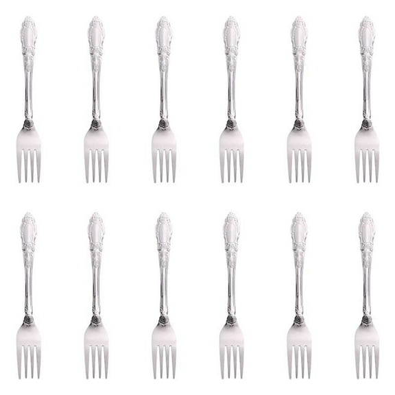 kjfeif 12pcs Home StainlessSteel Fork Set, Hotel Creative Tail Ruyi Steak Fork and Spoon, Western Tableware Set for Dining, Restaurant Quality Utensils