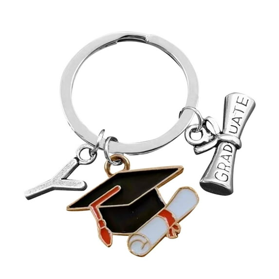 kjfeif 1PC A Z 26 Alphabet Graduation Keychain Graduation Gifts Graduation Keychain with Initial Letter Inspirational Personalized Gifts for Graduates