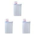 thumbnail image 1 of kjfeif 3Pcs Rice Storage Container,Dry Food Airtight Container, Pet Dog Cat Food Canister, BPA Free Clear Plastic Kitchen and Pantry organization Bin for Oatmeal,Grain,Cereal,Flour(11.42*6.3Inch), 1 of 5